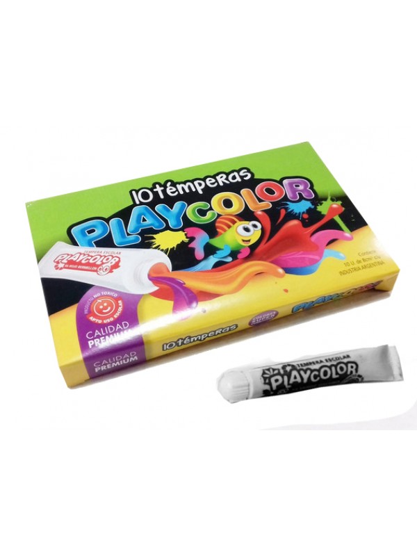 TEMPERA POMO PLAYCOLOR 8 CC x10 NEGRO