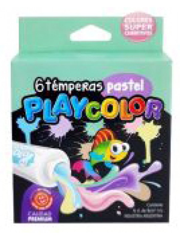 TEMPERA POMO PLAYCOLOR 8 CC x6 PASTEL SURTIDA