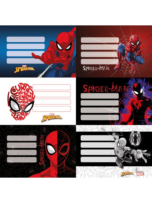 x60 ETIQUETA ESCOLAR SPIDERMAN MOOVING (5x12)