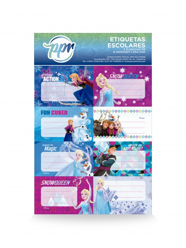 x80 ETIQUETA ESCOLAR FROZEN PPR (5x16)