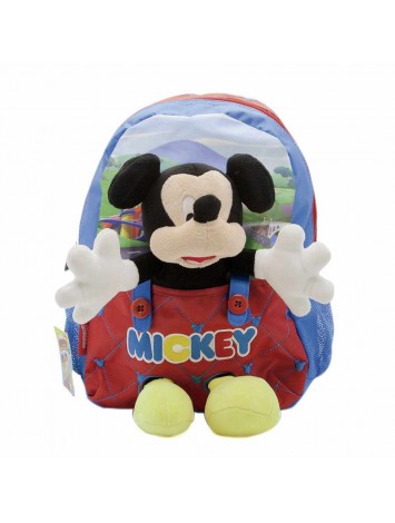 KM804 MOCHILA 12" ESPALDA CON PELUCHE MICKEY