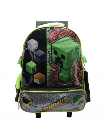 MI191 MOCHILA 16" CON CARRO MINECRAFT