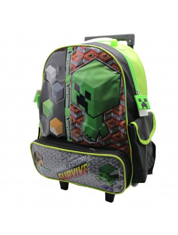 MI191 MOCHILA 16" CON CARRO MINECRAFT