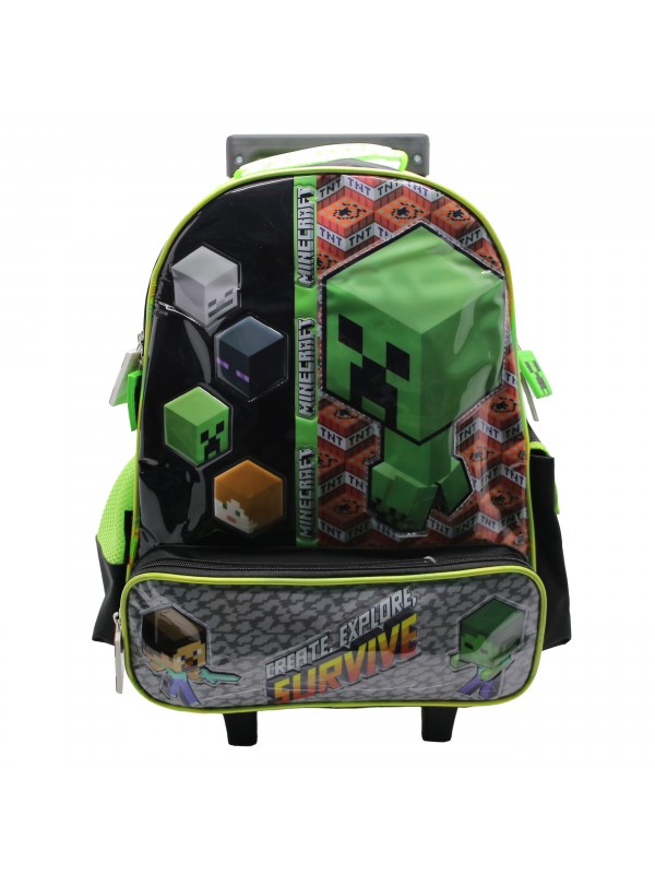 MI191 MOCHILA 16" CON CARRO MINECRAFT