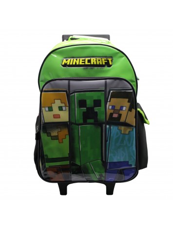 MI221 MOCHILA 18" CON CARRO MINECRAFT