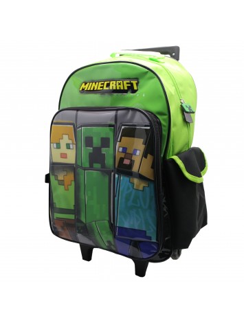 MI221 MOCHILA 18" CON CARRO MINECRAFT