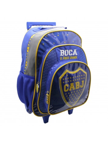 BO386 MOCHILA 16" CON CARRO BOCA JUNIORS