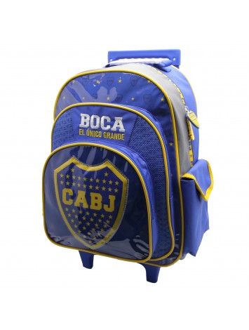 BO386 MOCHILA 16" CON CARRO BOCA JUNIORS