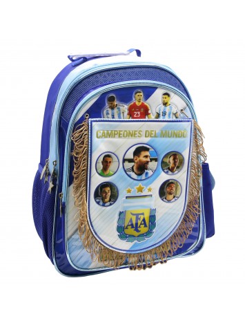 AF011 MOCHILA 16" ESPALDA CON BANDERIN ARGENTINA AFA