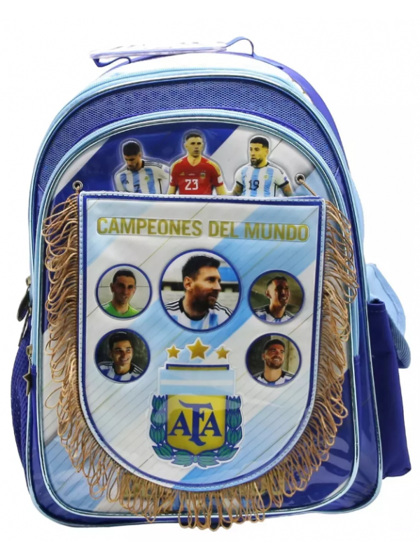 AF011 MOCHILA 16" ESPALDA CON BANDERIN ARGENTINA AFA