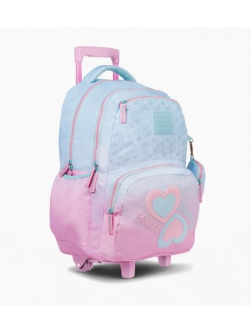 F26321 MOCHILA 18" CON CARRO FOOTY BE HEART