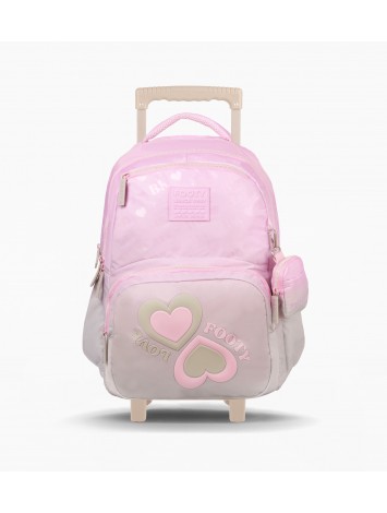 F26321 MOCHILA 18" CON CARRO FOOTY BE HEART