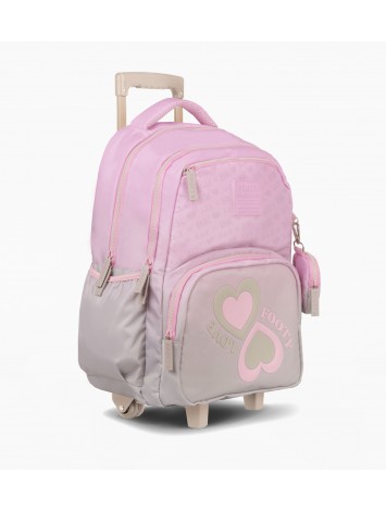 F26321 MOCHILA 18" CON CARRO FOOTY BE HEART