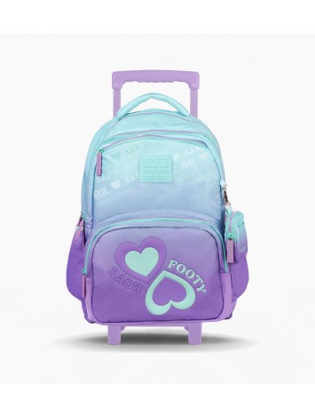 F26321 MOCHILA 18" CON CARRO FOOTY BE HEART