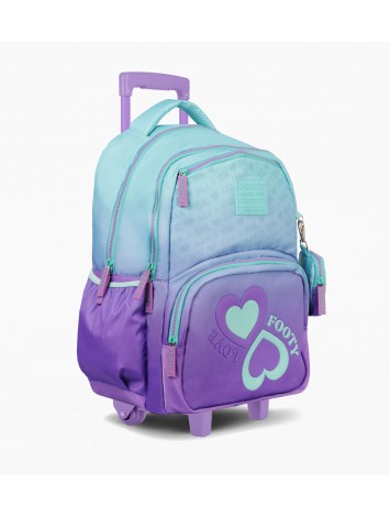 F26321 MOCHILA 18" CON CARRO FOOTY BE HEART