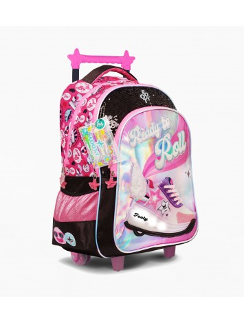 F26401 MOCHILA 18" CON CARRO FOOTY CON LUZ TO ROLL