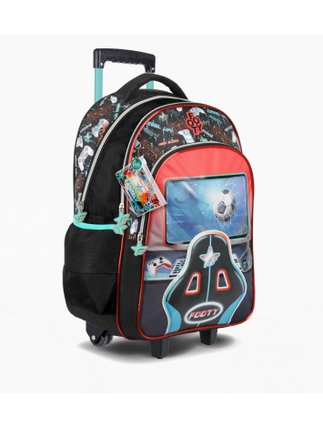 F26471 MOCHILA 18" CON CARRO FOOTY PRO GAMER