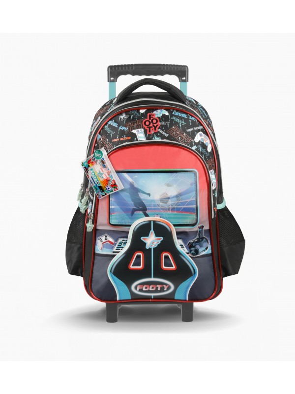 F26471 MOCHILA 18" CON CARRO FOOTY PRO GAMER