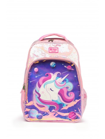 MOCHILA 18" ESPALDA STARPAK UNICORNIO ROSA FILGO