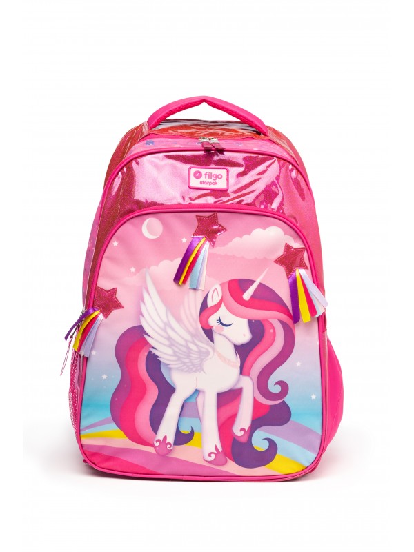 MOCHILA 18" ESPALDA STARPAK UNICORNIO FUCSIA FILGO