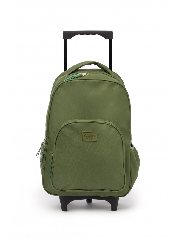 MOCHILA 18" CON CARRO VERDE FILGO