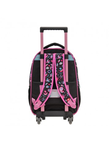 MOCHILA 18" CON CARRO STARPAK COSMOS ROSA FILGO