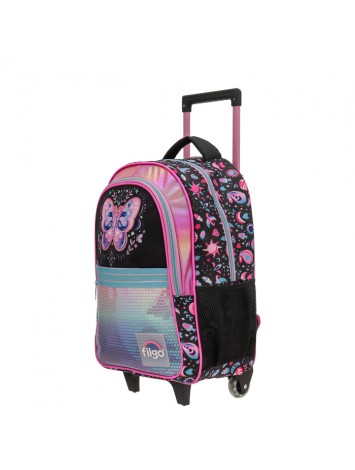MOCHILA 18" CON CARRO STARPAK COSMOS ROSA FILGO