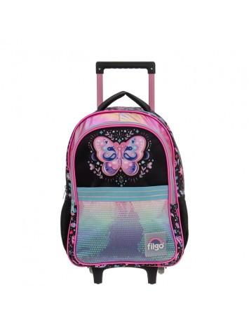 MOCHILA 18" CON CARRO STARPAK COSMOS ROSA FILGO