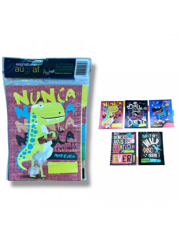 x6 SEPARADOR CON PESTAÑA Nº3 AUGRAF DINOSAURIO