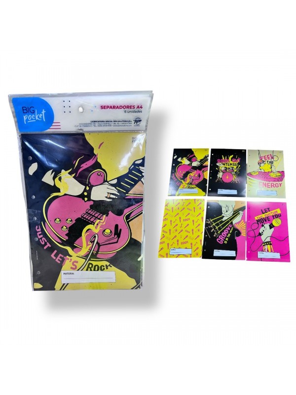 x6 SEPARADOR A4 PPR SOLUTION ROCK