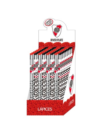 LAPIZ CON GOMA RIVER PLATE x64