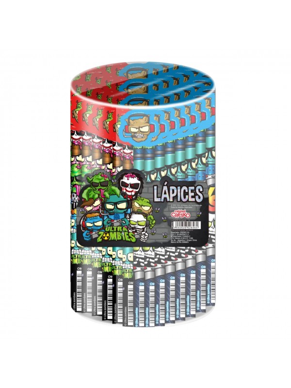 LAPIZ CON GOMA ZOMBIE x36