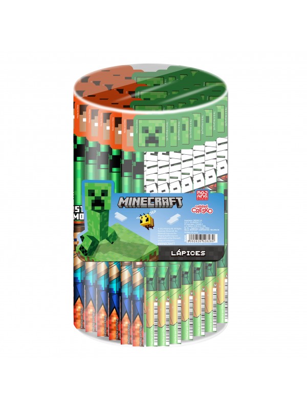 LAPIZ CON GOMA MINECRAFT x36