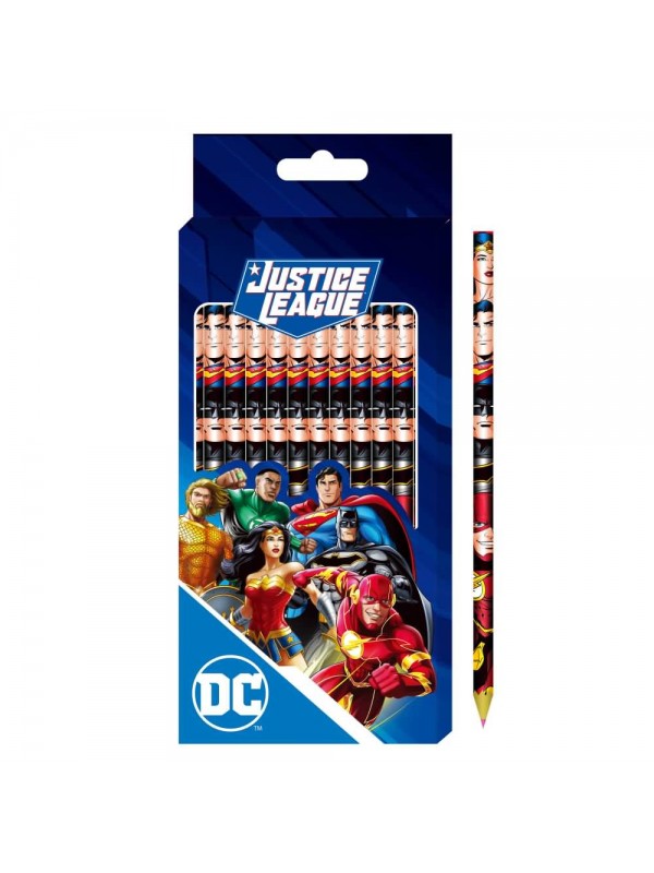 LAPICES DE COLORES LIGA JUSTICIA x12 LARGOS