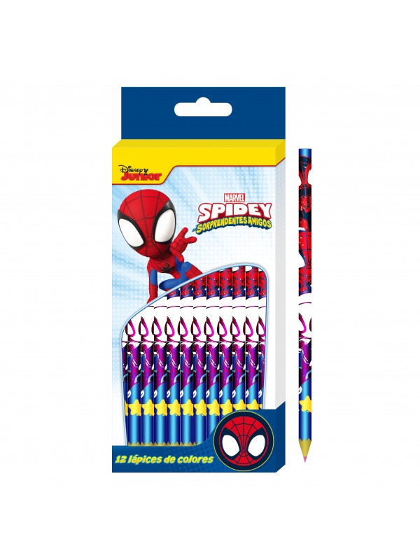 LAPIZ COLOR SPIDEY x12 LARGOS
