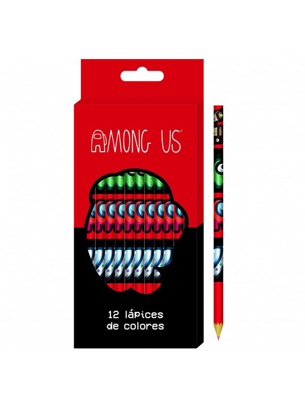 LAPICES DE COLOR AMONG US x12 LARGOS