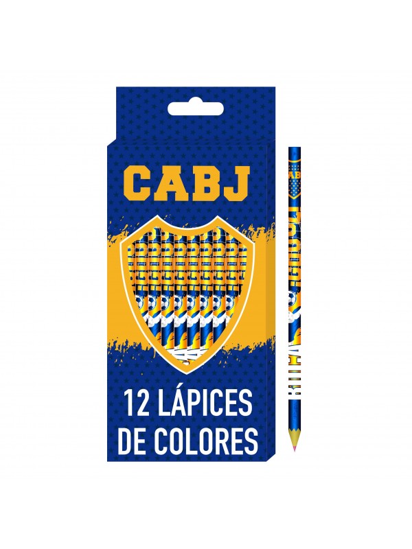 LAPICES x12 LARGOS BOCA JUNIORS