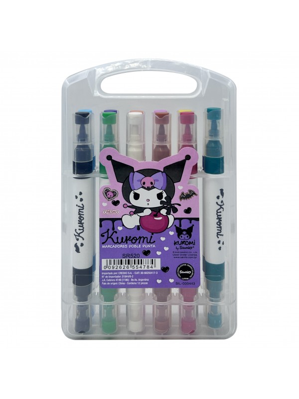 MARCADORES ACRILICOS x12 KUROMI