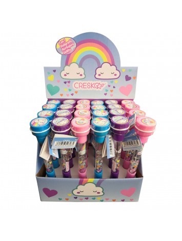 BOLIGRAFO CON SELLO Y BURBUJERO CRESKO x24