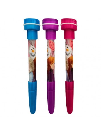 BOLIGRAFO CON SELLO Y BURBUJERO FROZEN x24