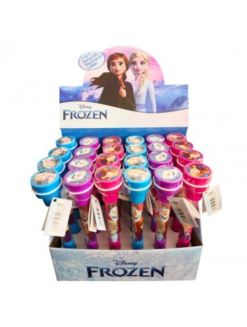 BOLIGRAFO CON SELLO Y BURBUJERO FROZEN x24