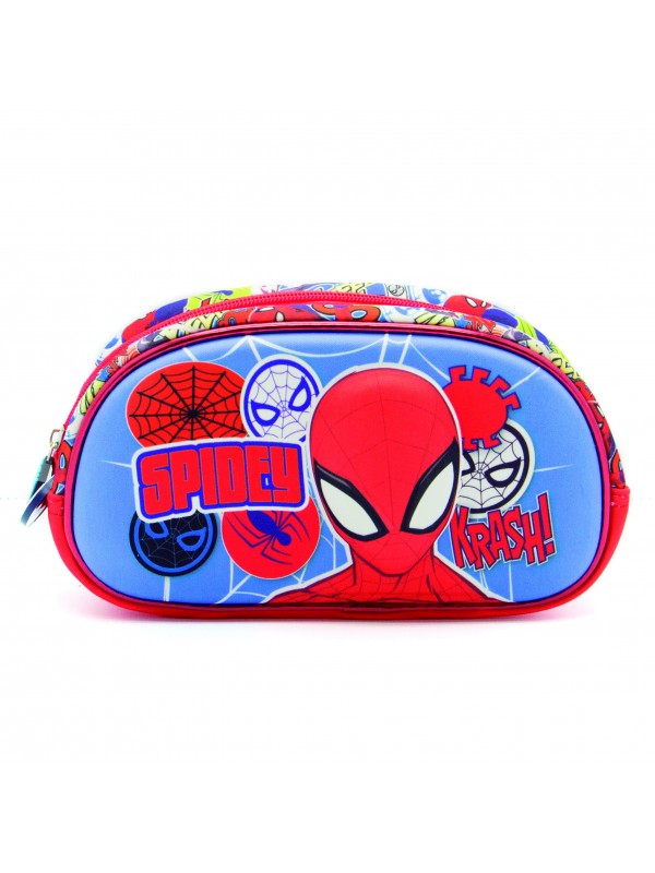 CARTUCHERA CON 2 CIERRES 3D SPIDERMAN