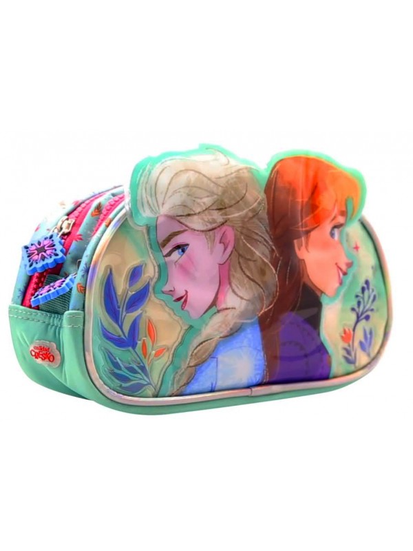 CARTUCHERA 3D 2 CIERRES FROZEN