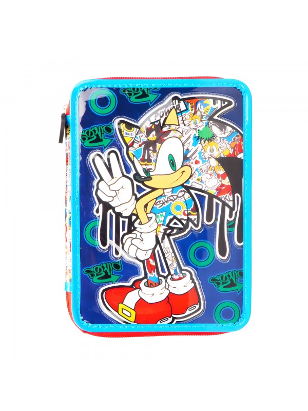 CARTUCHERA 1 PISO CON UTILES SONIC