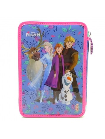 CARTUCHERA PVC CON UTILES 1 PISO FROZEN
