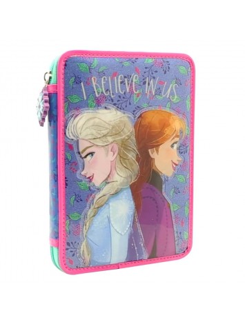 CARTUCHERA PVC CON UTILES 1 PISO FROZEN