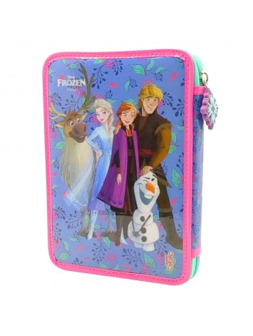 CARTUCHERA PVC CON UTILES 1 PISO FROZEN