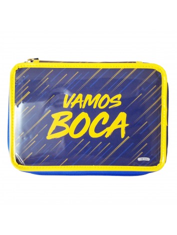 CARTUCHERA 2 PISOS CON UTILES BOCA