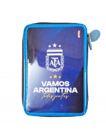 CARTUCHERA 2 PISOS CON UTILES AFA