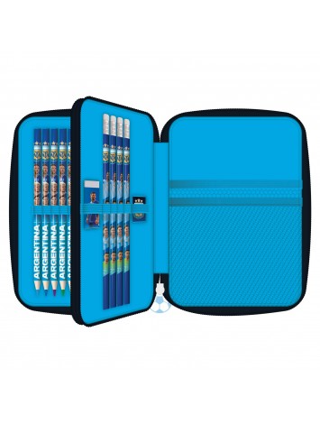 CARTUCHERA 2 PISOS CON UTILES AFA